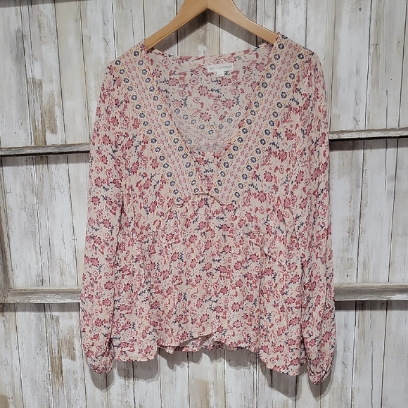 Coco + Jaimeson Paisley Floral Blouse Large - Picture 1 of 3